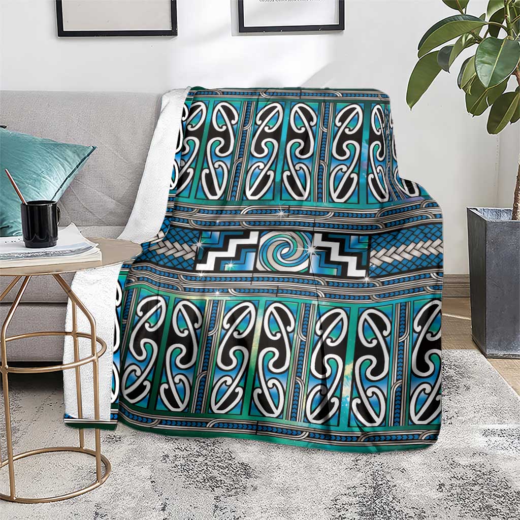 Maori Matariki Blanket Green Galaxy Aesthetic Koru Art LT01 - Polynesian Pride