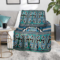 Maori Matariki Blanket Green Galaxy Aesthetic Koru Art LT01 - Polynesian Pride