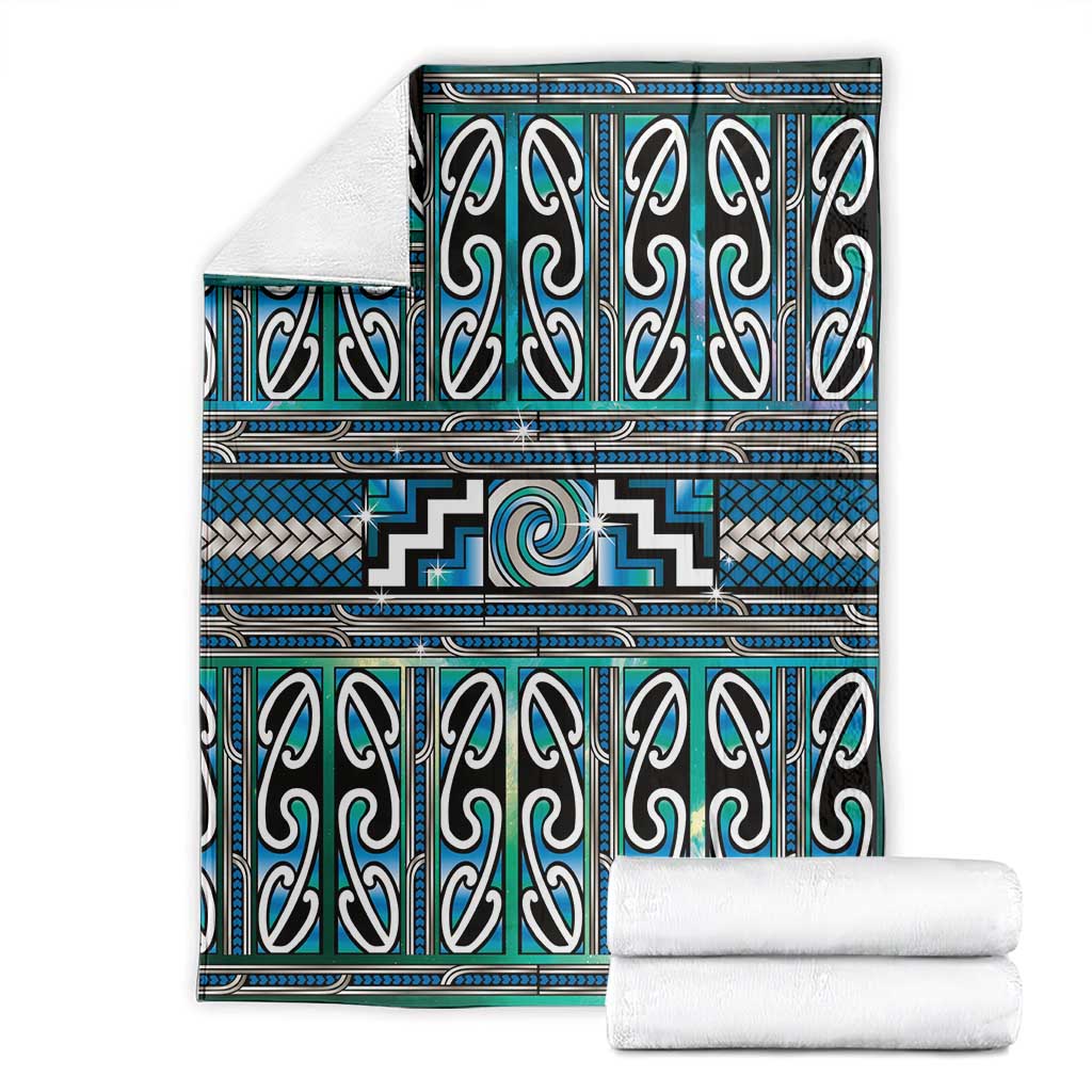 Maori Matariki Blanket Green Galaxy Aesthetic Koru Art LT01 - Polynesian Pride