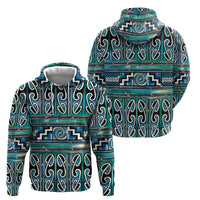 Maori Matariki Hoodie Green Galaxy Aesthetic Koru Art LT01 - Polynesian Pride