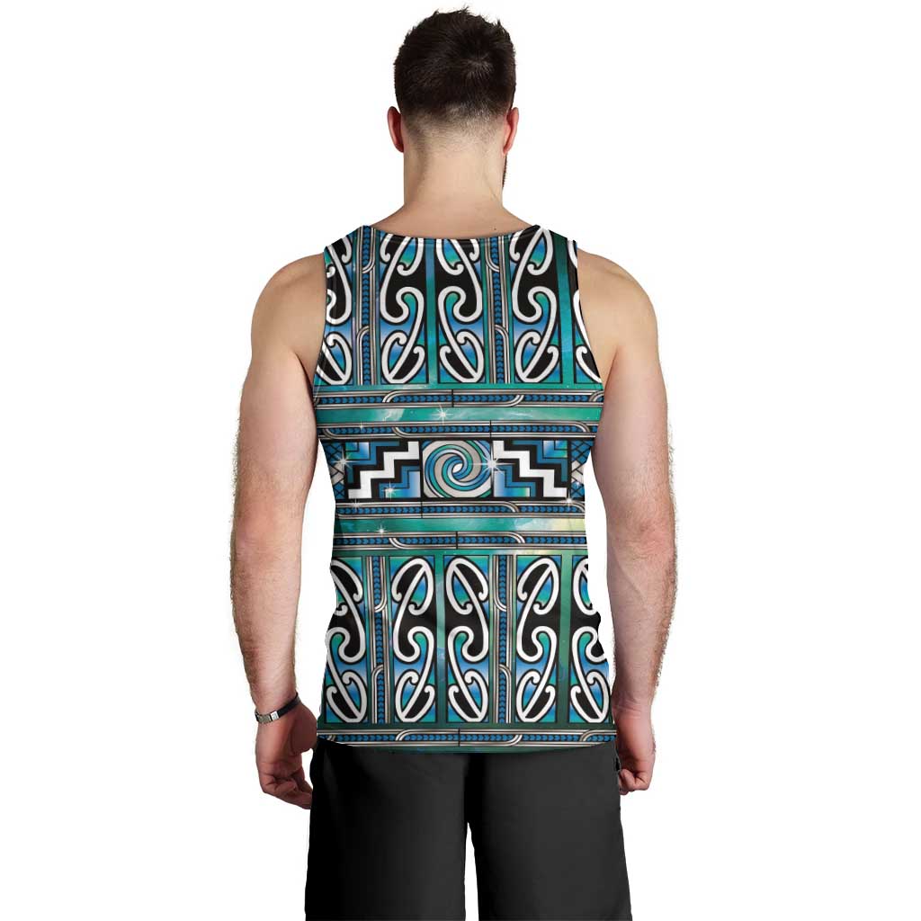 Maori Matariki Men Tank Top Green Galaxy Aesthetic Koru Art LT01 - Polynesian Pride