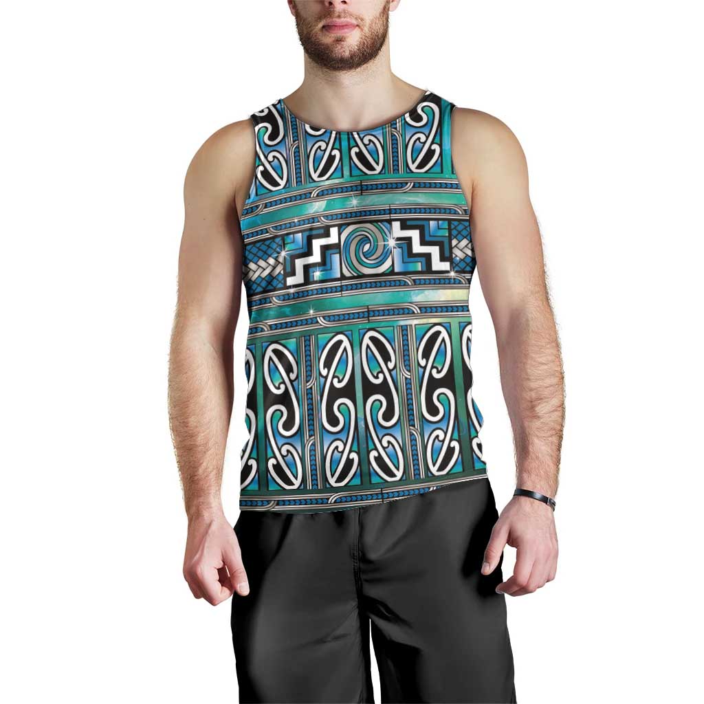Maori Matariki Men Tank Top Green Galaxy Aesthetic Koru Art LT01 - Polynesian Pride