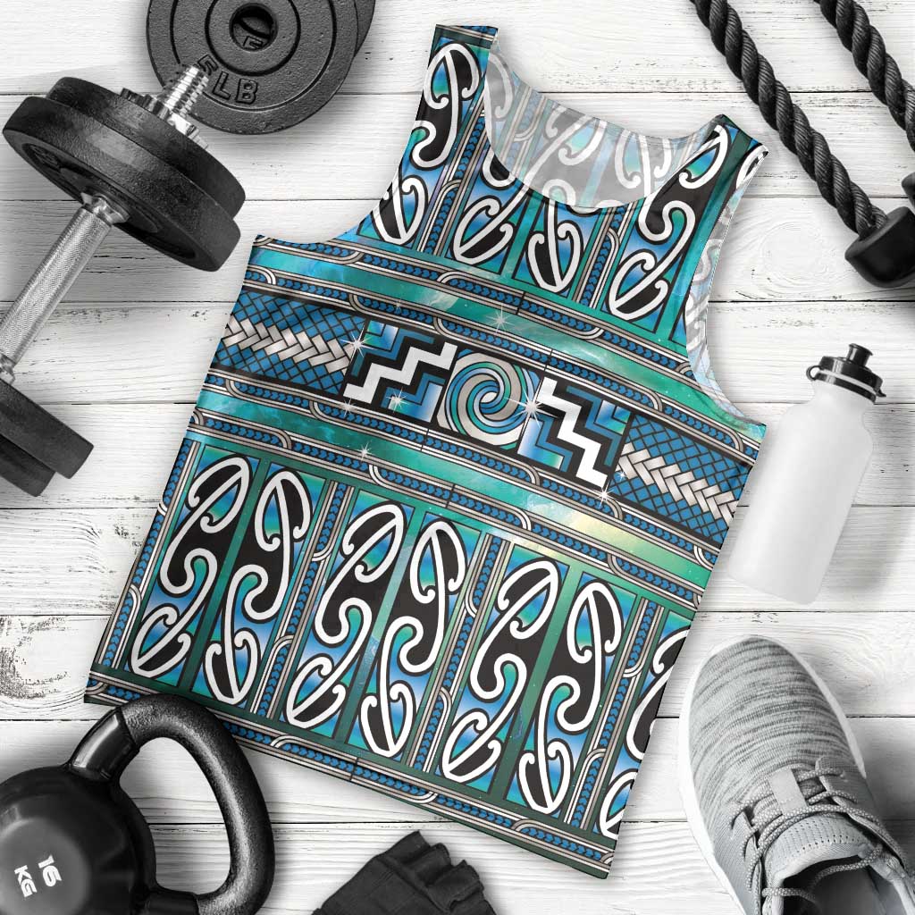 Maori Matariki Men Tank Top Green Galaxy Aesthetic Koru Art LT01 - Polynesian Pride
