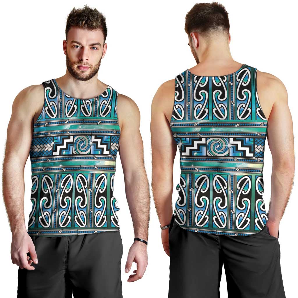 Maori Matariki Men Tank Top Green Galaxy Aesthetic Koru Art LT01 - Polynesian Pride