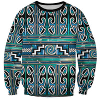 Maori Matariki Sweatshirt Green Galaxy Aesthetic Koru Art LT01 Unisex Green - Polynesian Pride
