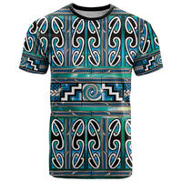 Maori Matariki T Shirt Green Galaxy Aesthetic Koru Art LT01 Green - Polynesian Pride
