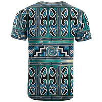Maori Matariki T Shirt Green Galaxy Aesthetic Koru Art LT01 - Polynesian Pride