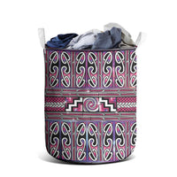 Maori Matariki Laundry Basket Pink Galaxy Aesthetic Koru Art LT01 - Polynesian Pride
