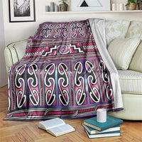 Maori Matariki Blanket Pink Galaxy Aesthetic Koru Art LT01 Pink - Polynesian Pride