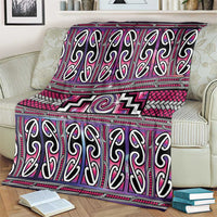Maori Matariki Blanket Pink Galaxy Aesthetic Koru Art LT01 - Polynesian Pride