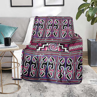 Maori Matariki Blanket Pink Galaxy Aesthetic Koru Art LT01 - Polynesian Pride