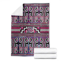 Maori Matariki Blanket Pink Galaxy Aesthetic Koru Art LT01 - Polynesian Pride
