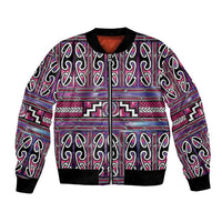 Maori Matariki Bomber Jacket Pink Galaxy Aesthetic Koru Art LT01 Unisex Pink - Polynesian Pride