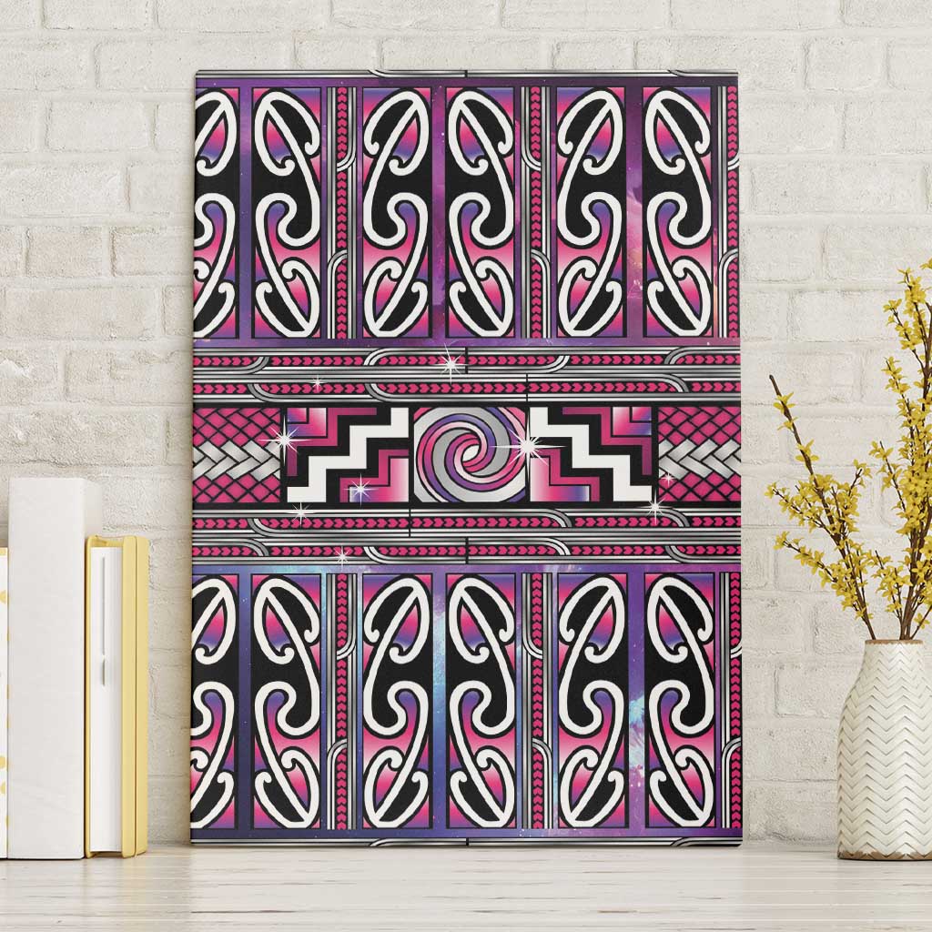 Maori Matariki Canvas Wall Art Pink Galaxy Aesthetic Koru Art LT01 Without Frame Pink - Polynesian Pride