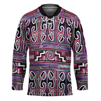 Maori Matariki Hockey Jersey Pink Galaxy Aesthetic Koru Art LT01 Unisex Pink - Polynesian Pride