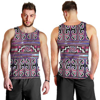Maori Matariki Men Tank Top Pink Galaxy Aesthetic Koru Art LT01 - Polynesian Pride