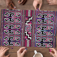 Maori Matariki Puzzle Pink Galaxy Aesthetic Koru Art LT01 - Polynesian Pride