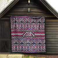 Maori Matariki Quilt Pink Galaxy Aesthetic Koru Art LT01 - Polynesian Pride