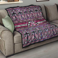 Maori Matariki Quilt Pink Galaxy Aesthetic Koru Art LT01 - Polynesian Pride