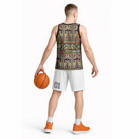 Maori Matariki Basketball Jersey Yellow Galaxy Aesthetic Koru Art LT01 - Polynesian Pride