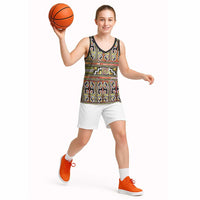 Maori Matariki Basketball Jersey Yellow Galaxy Aesthetic Koru Art LT01 - Polynesian Pride
