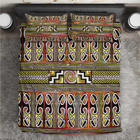 Maori Matariki Bedding Set Yellow Galaxy Aesthetic Koru Art LT01 Yellow - Polynesian Pride