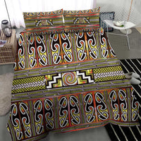 Maori Matariki Bedding Set Yellow Galaxy Aesthetic Koru Art LT01 - Polynesian Pride