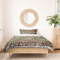 Maori Matariki Bedding Set Yellow Galaxy Aesthetic Koru Art LT01 - Polynesian Pride