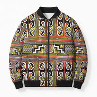 Maori Matariki Bomber Puffer Jacket Yellow Galaxy Aesthetic Koru Art LT01 Unisex Yellow - Polynesian Pride