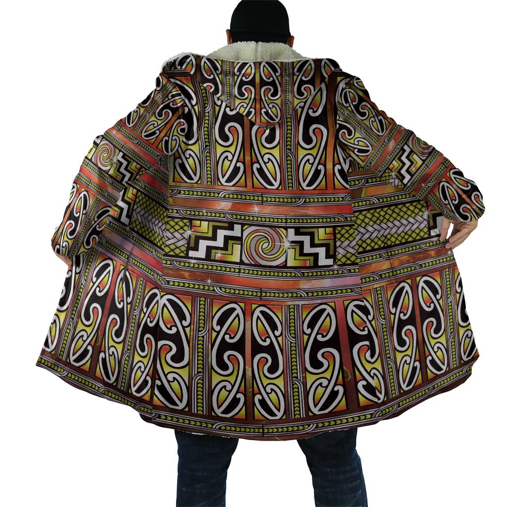 Maori Matariki Cloak Yellow Galaxy Aesthetic Koru Art LT01 - Polynesian Pride