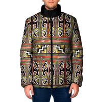 Maori Matariki Padded Jacket Yellow Galaxy Aesthetic Koru Art LT01 Men Yellow - Polynesian Pride