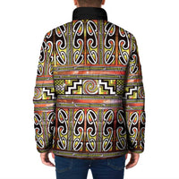 Maori Matariki Padded Jacket Yellow Galaxy Aesthetic Koru Art LT01 - Polynesian Pride