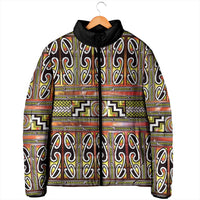 Maori Matariki Padded Jacket Yellow Galaxy Aesthetic Koru Art LT01 - Polynesian Pride