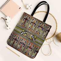Maori Matariki Tote Bag Yellow Galaxy Aesthetic Koru Art LT01 Black Strap One Size Yellow - Polynesian Pride