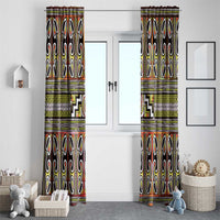 Maori Matariki Window Curtain Yellow Galaxy Aesthetic Koru Art LT01 - Polynesian Pride