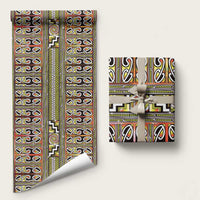 Maori Matariki Wrapping Paper Yellow Galaxy Aesthetic Koru Art LT01 58" × 23" Yellow - Polynesian Pride