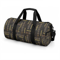 Hawaii Brown Plumeria Lei Black Duffle Bag Frangipani Floral Heritage Art LT01 - Polynesian Pride