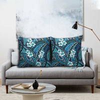 Polynesian Hibiscus Tropical Blue Floral Pillow Cover Tribal Pattern LT01 - Polynesian Pride