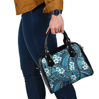 Polynesian Hibiscus Tropical Blue Floral Shoulder Handbag Tribal Pattern LT01 - Polynesian Pride