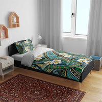 Polynesian Hibiscus Tropical Green Floral Bedding Set Tribal Pattern LT01 - Polynesian Pride