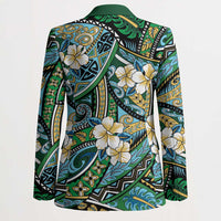 Polynesian Hibiscus Tropical Green Floral Blazer Tribal Pattern LT01 - Polynesian Pride