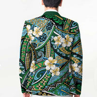 Polynesian Hibiscus Tropical Green Floral Blazer Tribal Pattern LT01 - Polynesian Pride