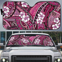 Polynesian Hibiscus Tropical Pink Floral Auto Sun Shade Tribal Pattern LT01 Pink - Polynesian Pride