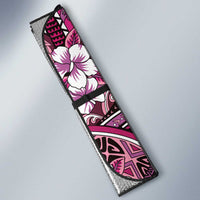 Polynesian Hibiscus Tropical Pink Floral Auto Sun Shade Tribal Pattern LT01 - Polynesian Pride