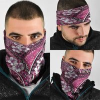 Polynesian Hibiscus Tropical Pink Floral Neck Gaiter Tribal Pattern LT01 - Polynesian Pride