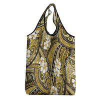 Polynesian Hibiscus Tropical Yellow Floral Grocery Bag Tribal Pattern LT01 - Polynesian Pride