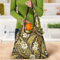 Polynesian Hibiscus Tropical Yellow Floral Grocery Bag Tribal Pattern LT01 - Polynesian Pride
