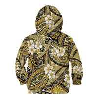 Polynesian Hibiscus Tropical Yellow Floral Kid Hoodie Tribal Pattern LT01 - Polynesian Pride