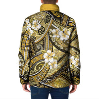 Polynesian Hibiscus Tropical Yellow Floral Padded Jacket Tribal Pattern LT01 - Polynesian Pride