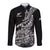 New Zealand Silver Fern Rugby Long Sleeve Button Shirt Aotearoa Kiwi Maori Black Version LT01 Unisex Black - Polynesian Pride